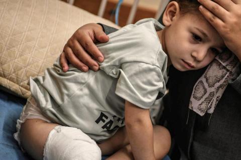 Ahmad, un niño de 3 años que vive en la franja de Gaza